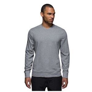 Lululemon Transit Long Sleeve V Heathered Medium Grey / Slate mens medium